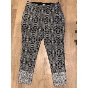 Chico’s Zenergy So Slimming Medallion Tile Print Ankle Legging M 1